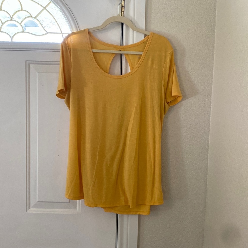 Old Navy Active Yellow Open Back Top